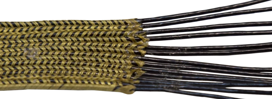 Braided strip wires of LF (E, EO) grades