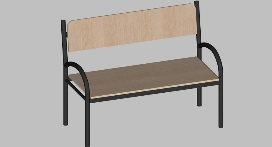 Hard bench with backrest art.U.04.13