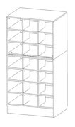 File cabinet with 21 drawers