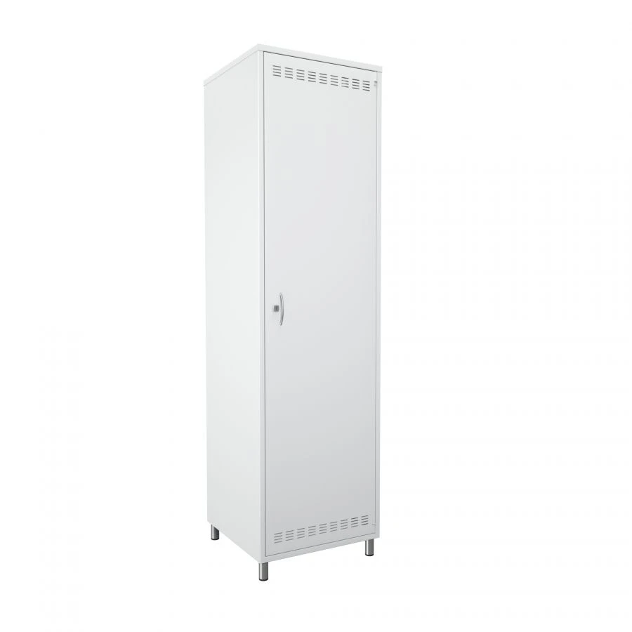Medical metal cupboard for medical personnel clothes one-section single-door SHGO -1.1
