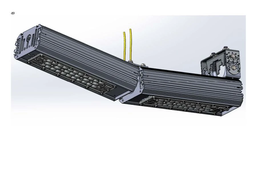 LED luminaire "Industrial Design MTM IoT" series CUBIC 120 Two modules Connection from the ends - 15 degrees Mounting CUB