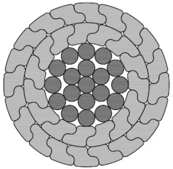 Non-insulated compacted wire with steel core for high voltage overhead power lines of AACSRZ grade