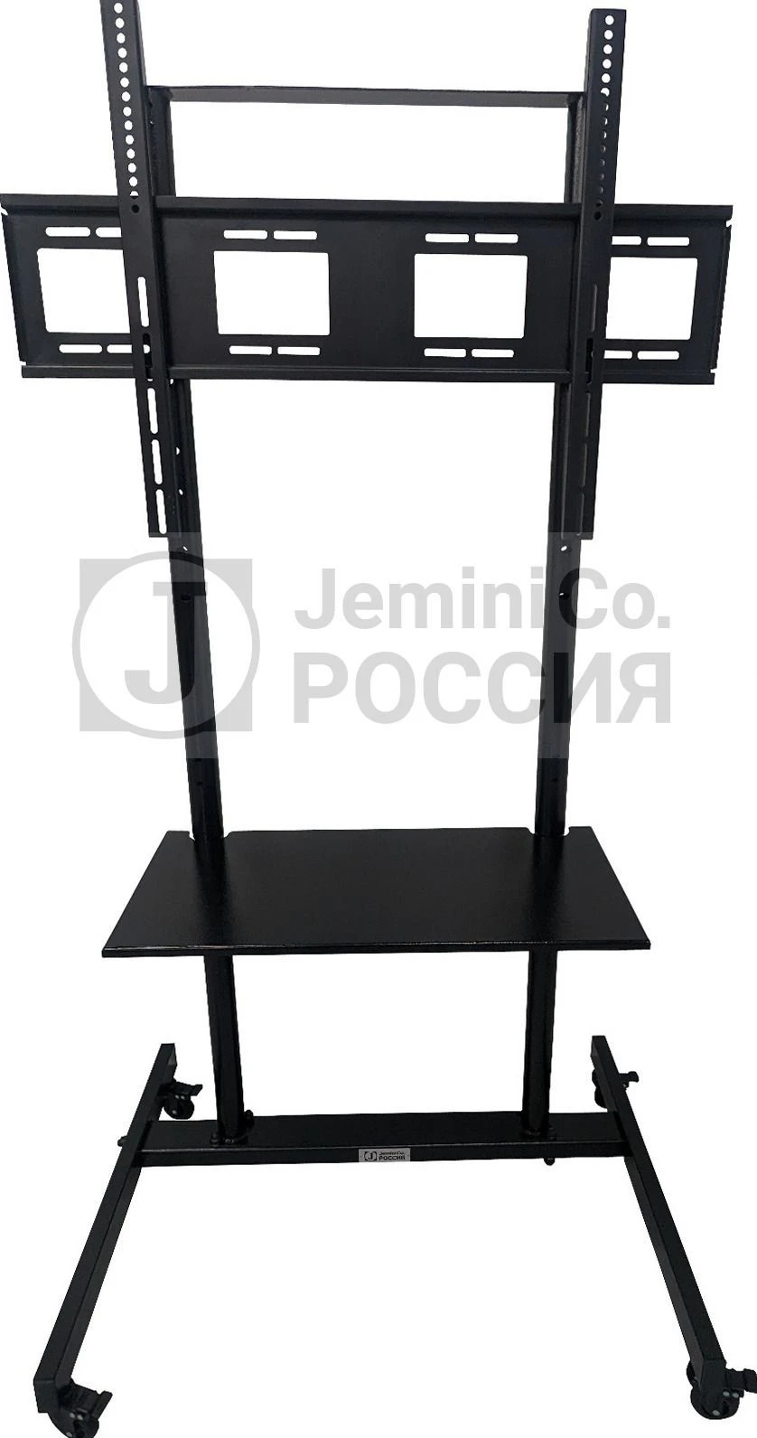 Mobile rack for presentation equipment. Marking: "JeminiCo. Russia", model (article number) ST-01-75