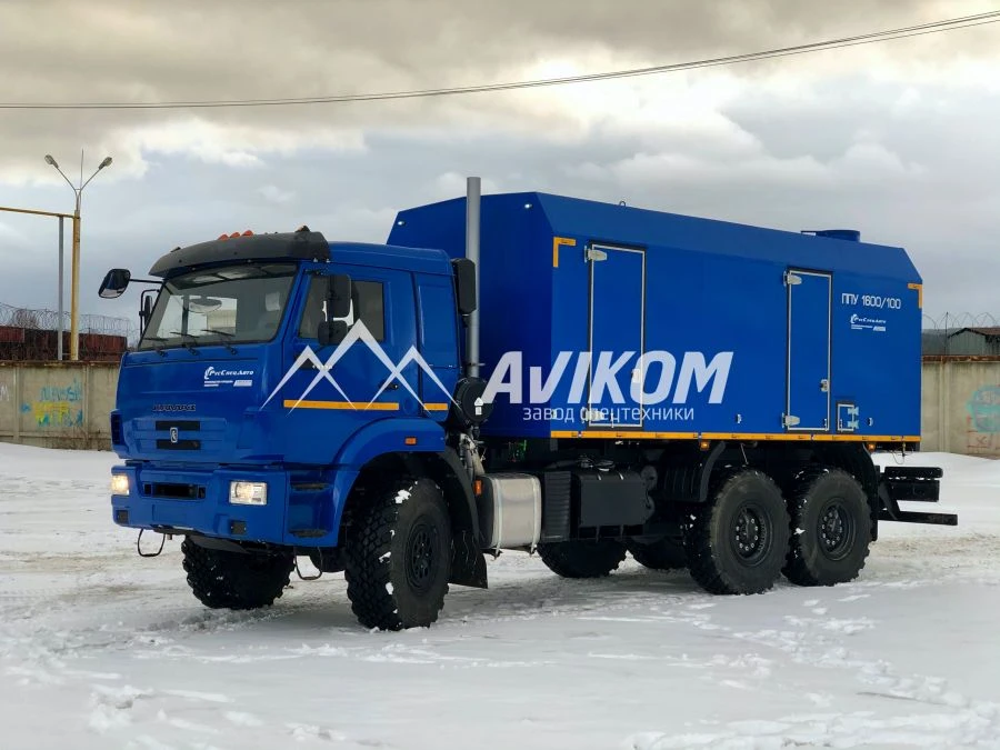 Mobile steam generating unit (SGU) special, AVIKOM brand, type 507811, modification 50781-0000019 on KAMAZ 535 chassis.