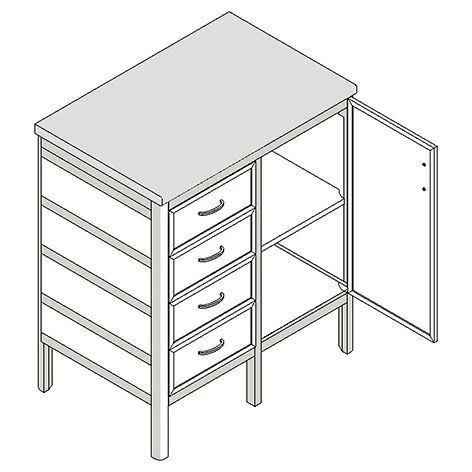 Stationary cabinet for materials MA-25