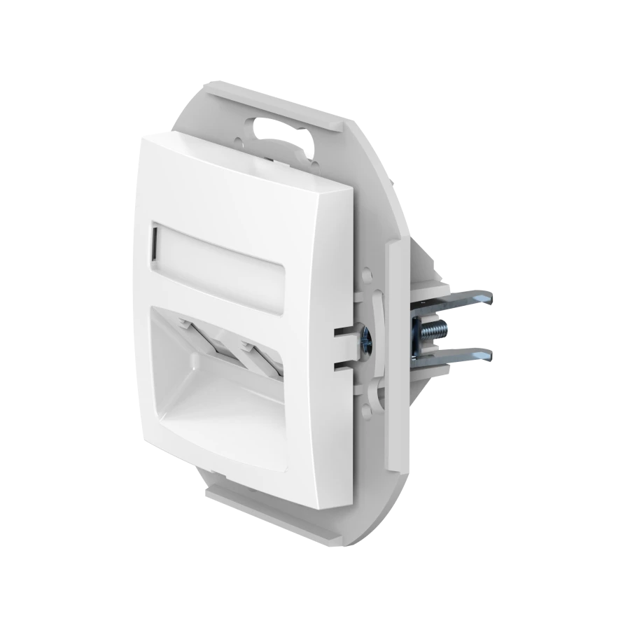 CADUCEUS ALING PRESTIGE Flush-mounted double telephone socket 2xRJ12 6P6C cat. 3, white, art. 60131.0 (mechanism)