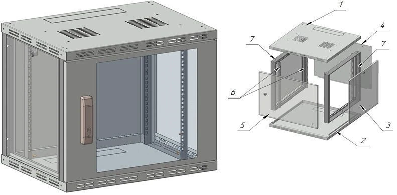 Telecommunication cabinet ??-?-9U-600x500x450-?G