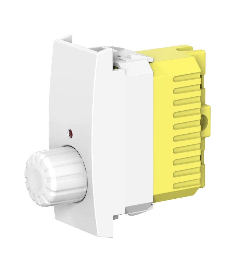 CADUCEUS ALING MODE Rotary push dimmer switch with indication (when dimmer is on) 40-300VA, 230VAC, 1M, white, art.