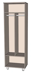 Clothes wardrobe 2-section (wardrobe)