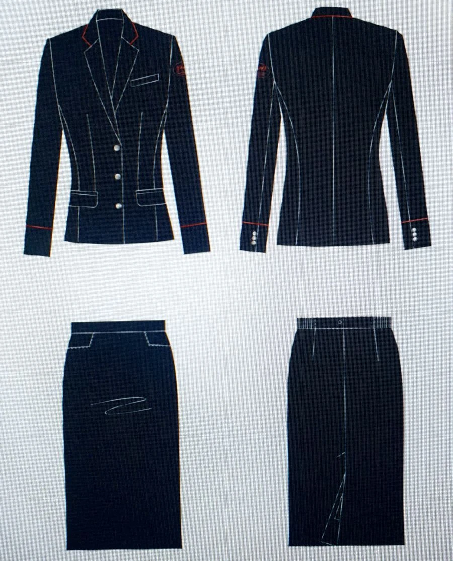 Women's uniform suit for ticket cashiers