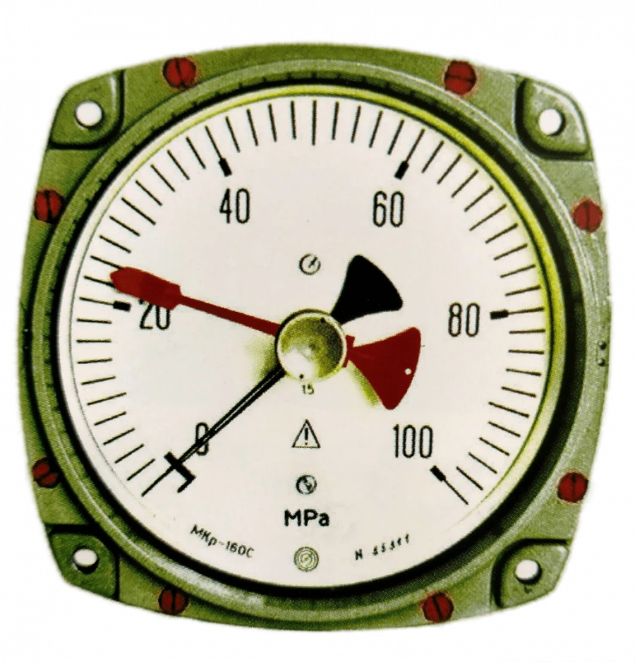 Ship pressure gauges with control arrow and device of its return to zero MKr-160S