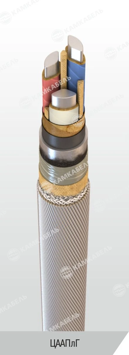 Power cable with aluminium conductors with paper insulation impregnated with viscous or non-flowing composition for voltage 6, 1