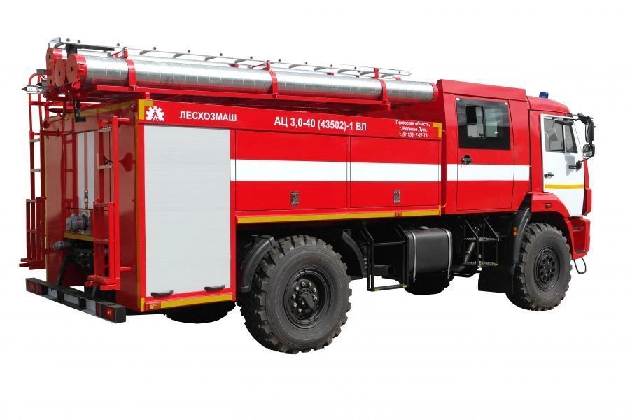 Fire tanker AC 3,0-40 (43502)-1VL on KAMAZ-43502 chassis, modification KAMAZ-43502-D5