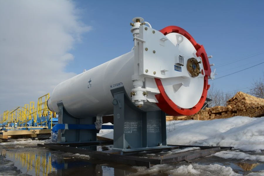 Filter-mud collector horizontal FGG-500-4,0-B-O-Pr-S-U1 (assign. pipes 530õ8) black.FGG-O-500-4,0-C 00.00.000 TU 3683-191-00