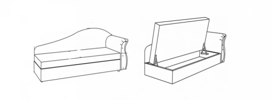 Couch with wooden frame