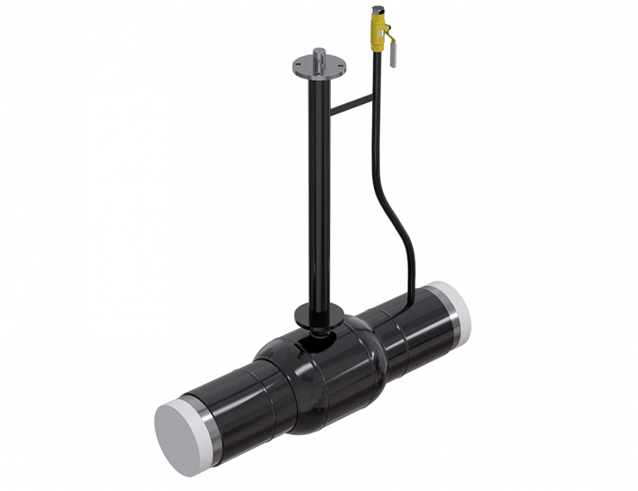 Fully welded steel ball valve ALSO series GAS stainless steel welded ball valve reduced with an elongated stem (under the insula