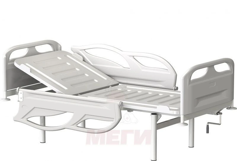 KF0-01-"MSC" (MSC-3105) - General hospital bed with headrest, without wheels, plastic backrests, plastic bed, mechanical, p