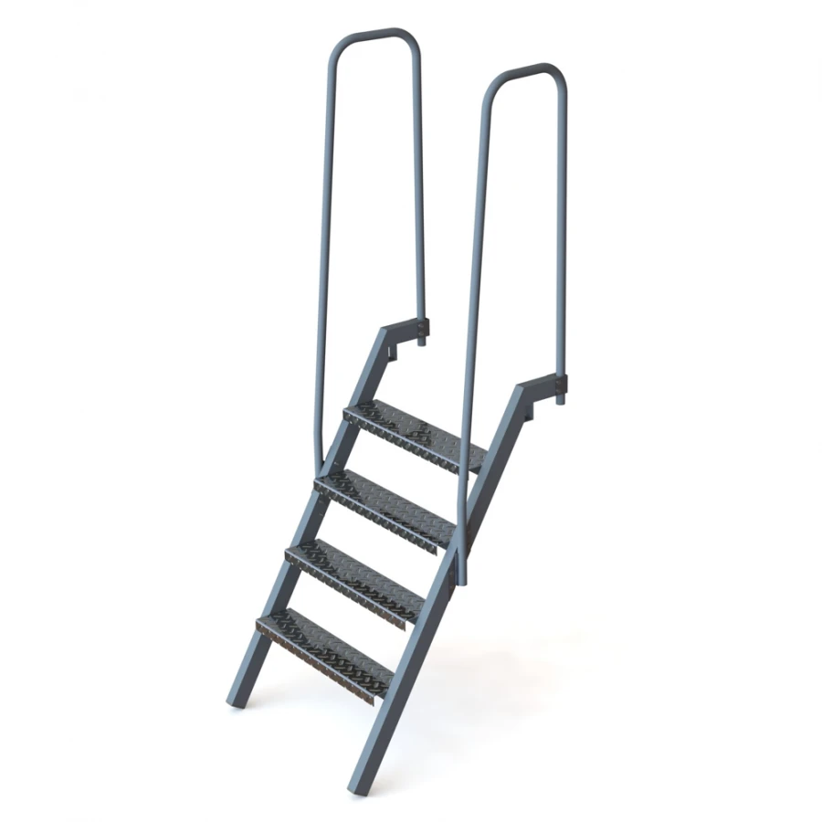 Aluminium half-pipe with 45° angle of lift LPA-1200-150
