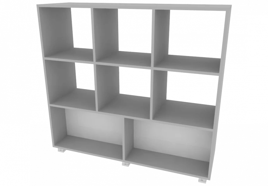 Double-sided open shelving unit 1189x380x1104mm (WxHxH)