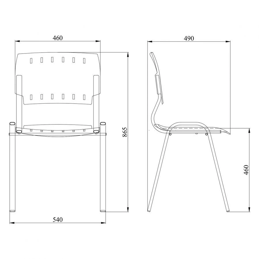 Seating furniture, mainly with metal frame model: office chair No. 5