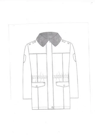 Casual winter jacket of blue colour for cadets (girls)