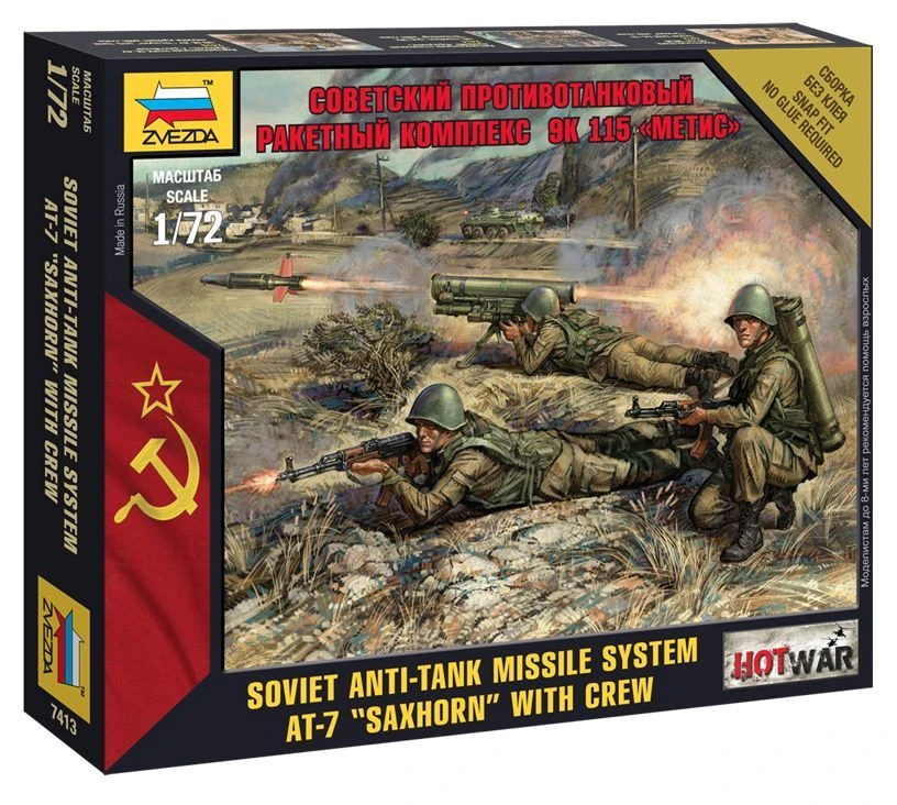 Assemblage model "Soviet anti-tank missile system Metis" with crew"