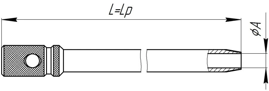 Drill guide for drill bits 4.5 mm long
