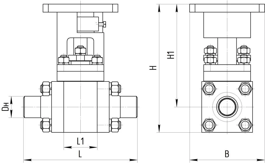 Ball shut-off valve ATEK.491811.014