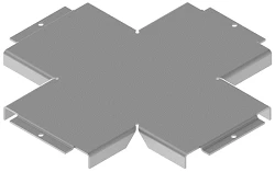 Cross-shaped tray cover KL 000 GX, with overall dimensions from 50 mm to 600 mm, metal thickness from 1.0 mm to 1.5 mm, steel.