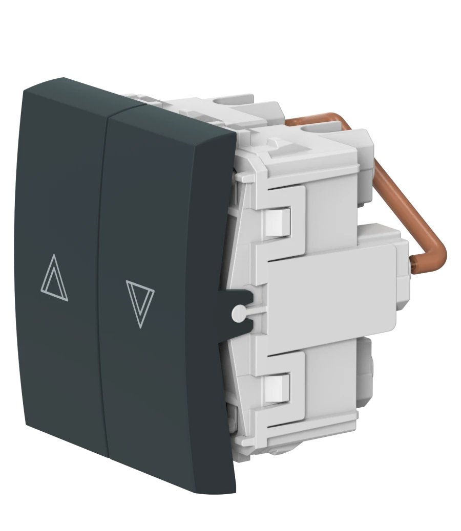 CADUCEUS ALING MODE Flush-mounted push-button switch for roller blinds 10A, 250V~, 1M+1M, anthracite, art. 690.?