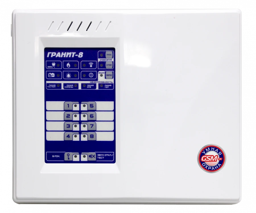 Receiving, monitoring and controlling device GSM security and fire protection Granit-8A GSM