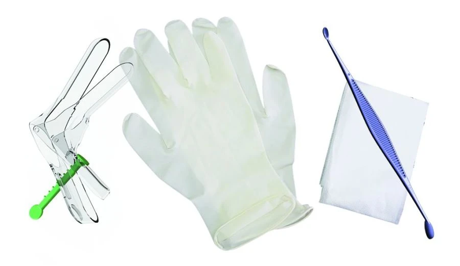 Set of gynaecological articles for cervical and vaginal sampling disposable sterile "Femina®" with mirror M and lo