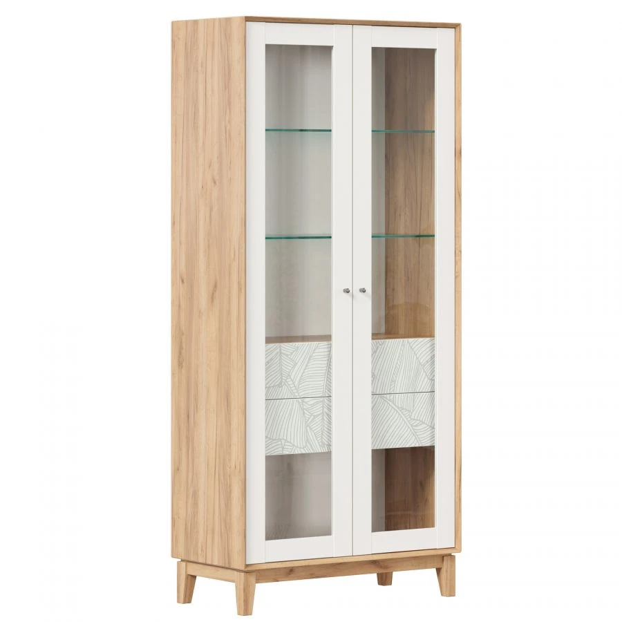 Roiben LD.640080.000 Double-leaf cupboard (Golden Oak/White)