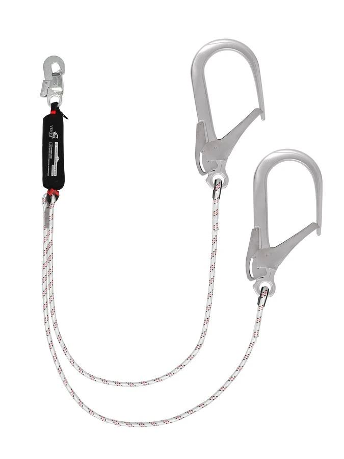 Double non-adjustable rope sling with shock absorber "aB22 110", article number vnt aB22 110