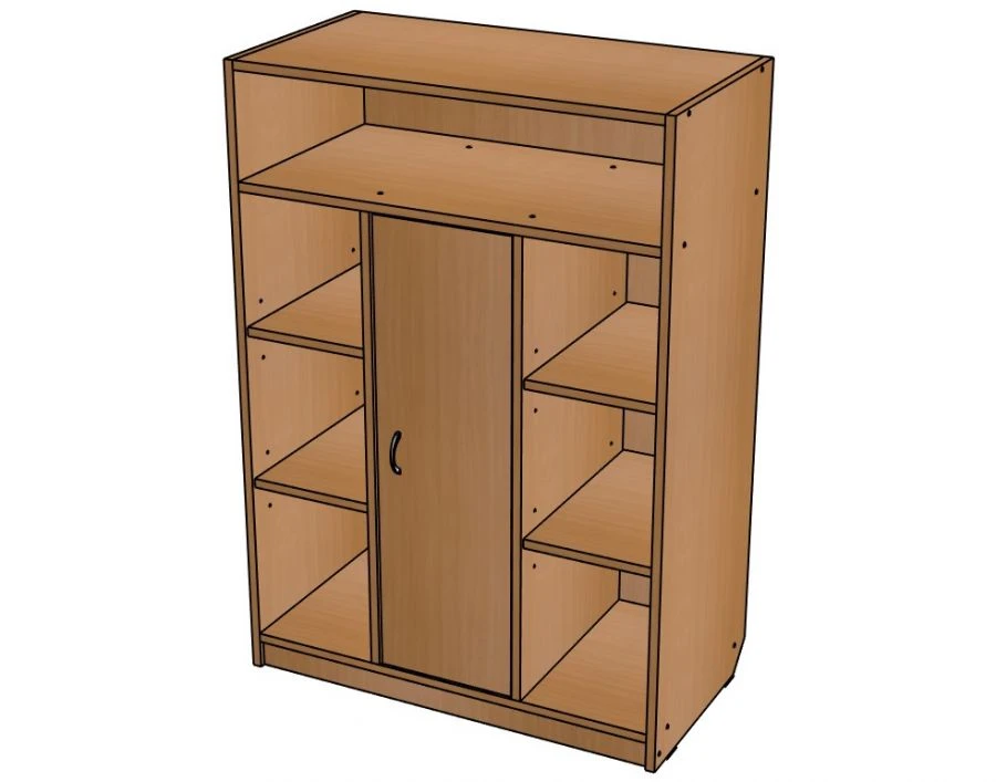 Shelving unit "A-St-3" from the set "Auto-train" / SZh48