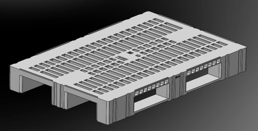 Polymer universal multi-turn pallet - perforated