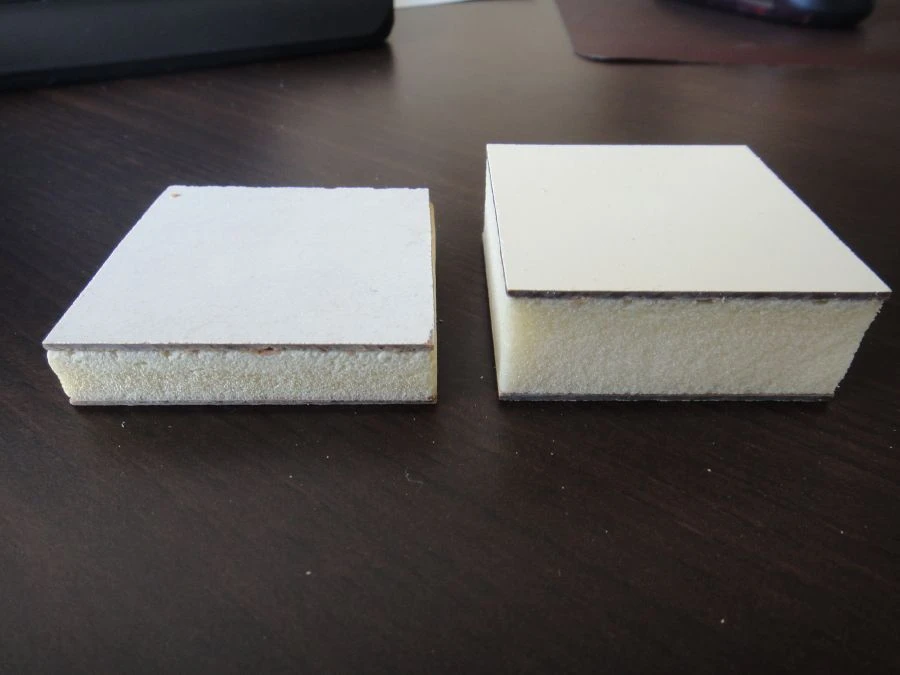 Three-layer panel with rigid aggregate
