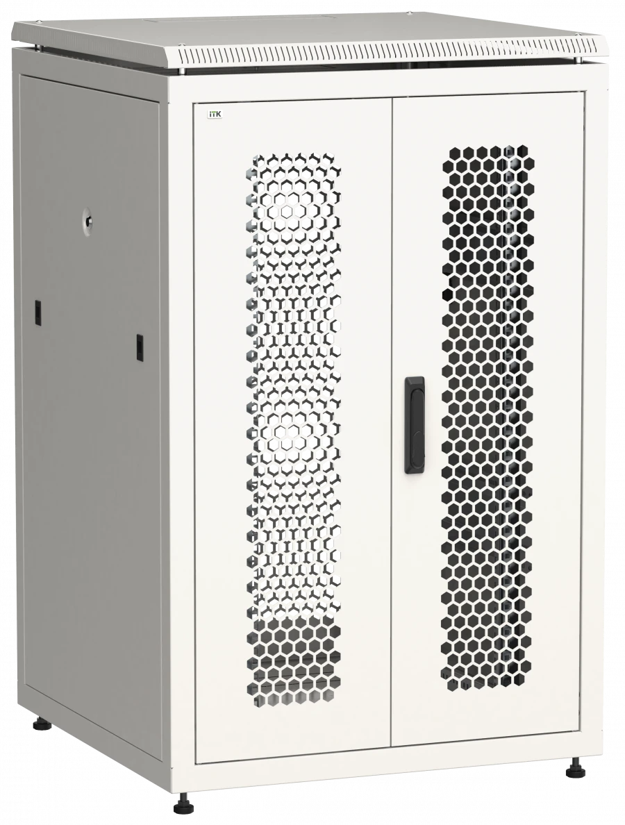 LN35-24U88-2PP ITK LINEA N 24U 800x800mm hinged perforated door, rear perforated door, grey.