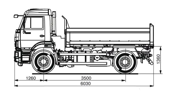 Dump truck KAMAZ - 43255-C4