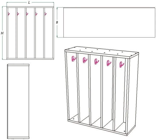 Children's sectional towel rack (series DSVP)