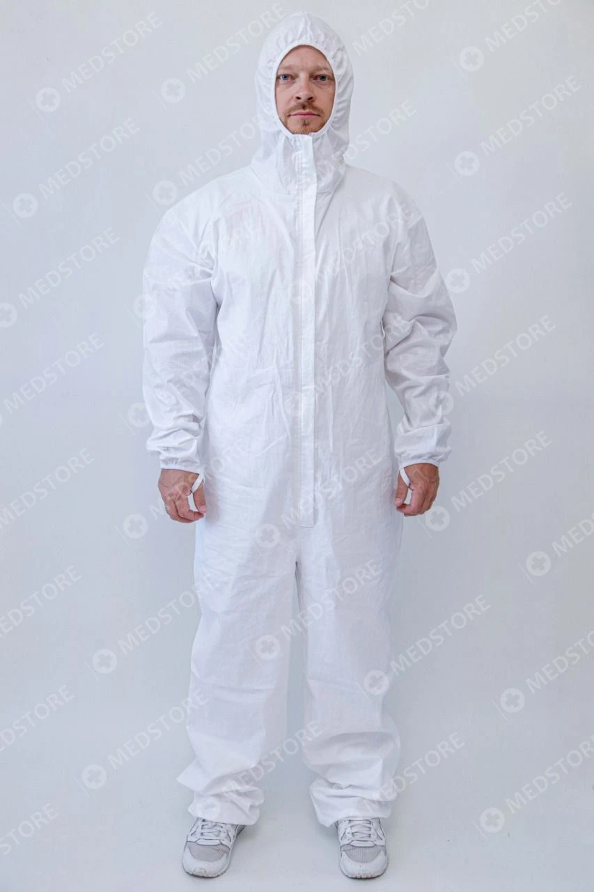 Medical isolation multi-use non-sterile suit. Variant of performance: Reusable isolation suit, model CHLOPOK-23.