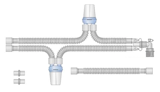 Respiratory devices for joint use with anaesthetic and resuscitation equipment, version: p