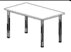 Foundation processing table 1200x700x750H mm