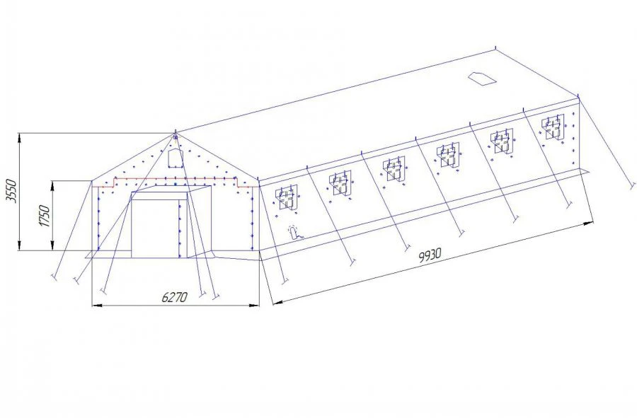 Unified sanitary barrack tent USB-56(O)