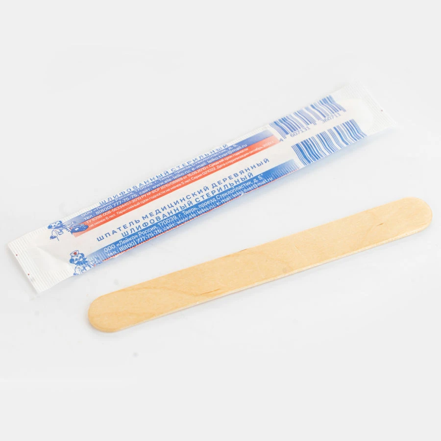 Medical wooden ground sterile spatula
