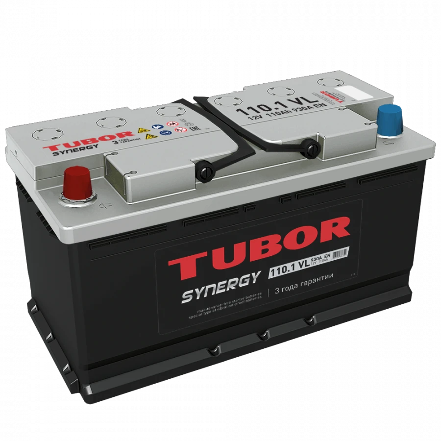Accumulator battery starter lead-acid TUBOR SYNERGY 6ST-110.1(0) VL