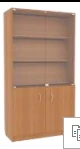 Display rack open, 3-shelf with glass