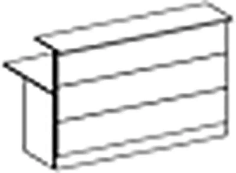 Reception desk straight 15 100 "STEEL Reception" series