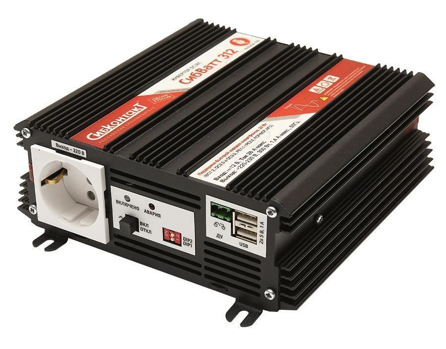 SibWatt 312 inverter, voltage converter DC/AC, 12/220V, 300W
