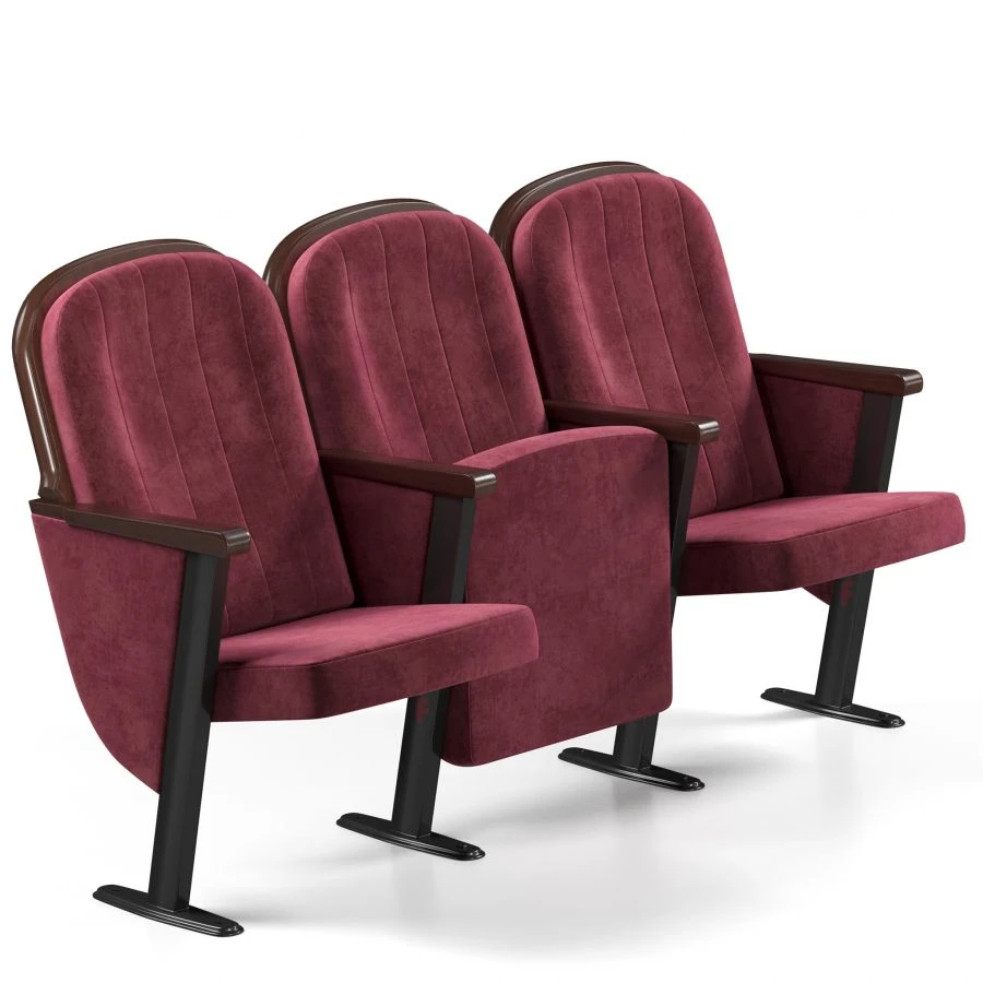 Metal-framed auditorium armchair model "Classic M"